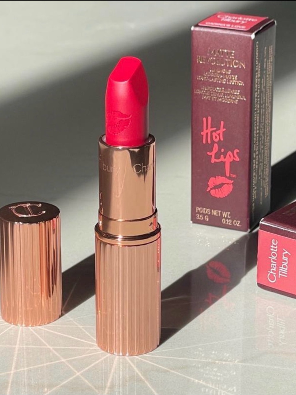 Charlotte Tilbury Hot Lips Matte Lipstick in Bright Red